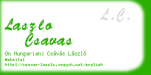 laszlo csavas business card